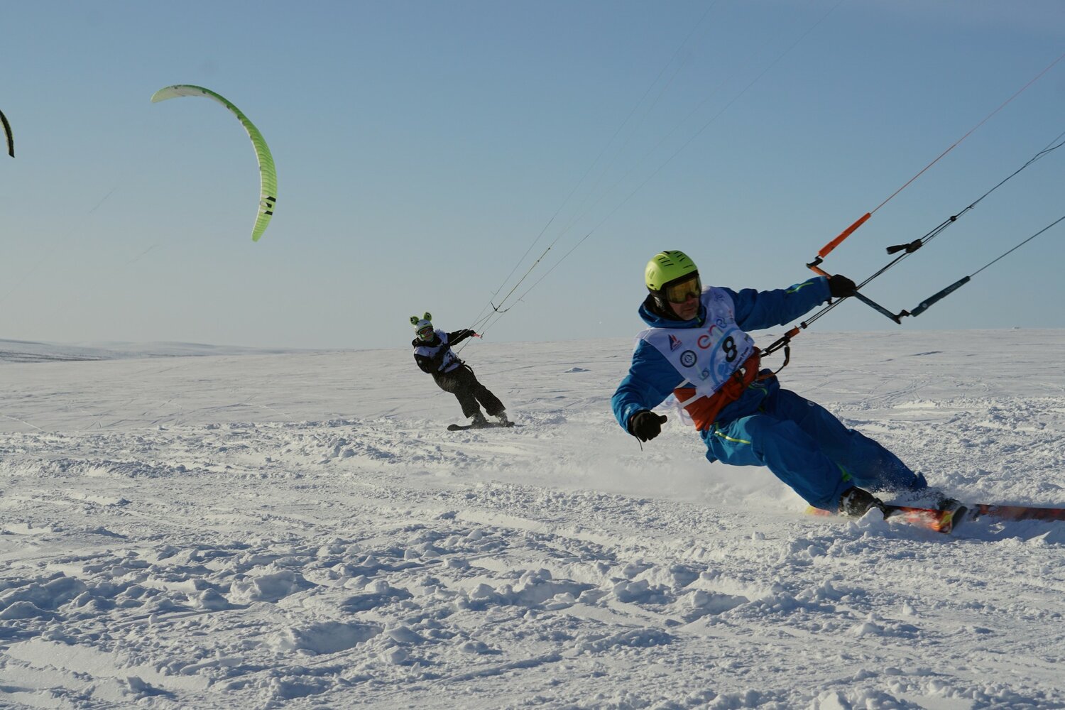 Занятие по сноукайтингу