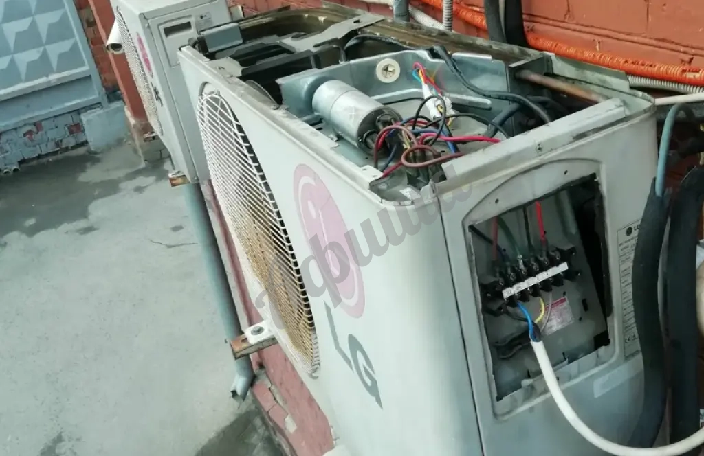 Замена конденсатора наружного блока кондиционера