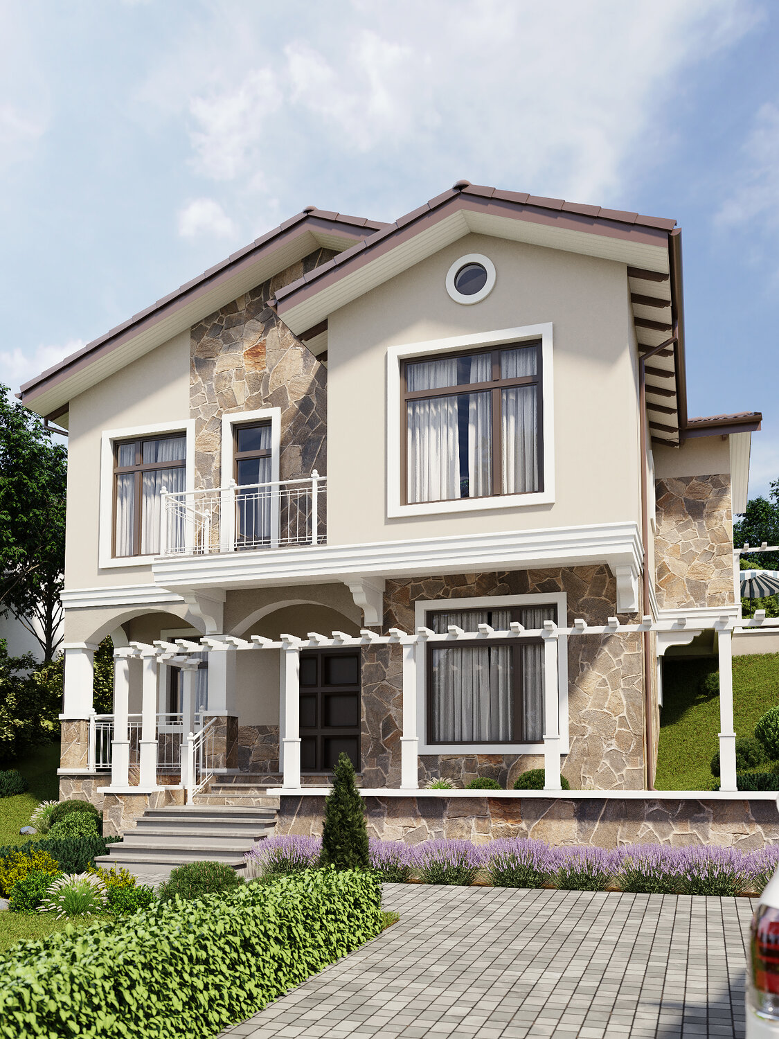 Проект жилого дома в классическом стиле