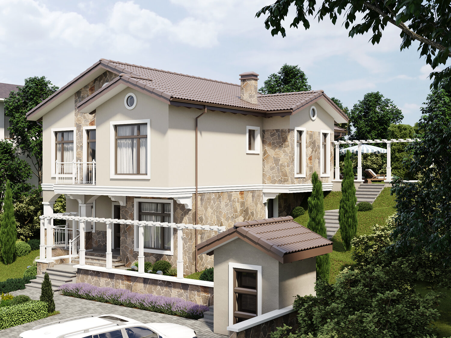 Проект жилого дома в классическом стиле