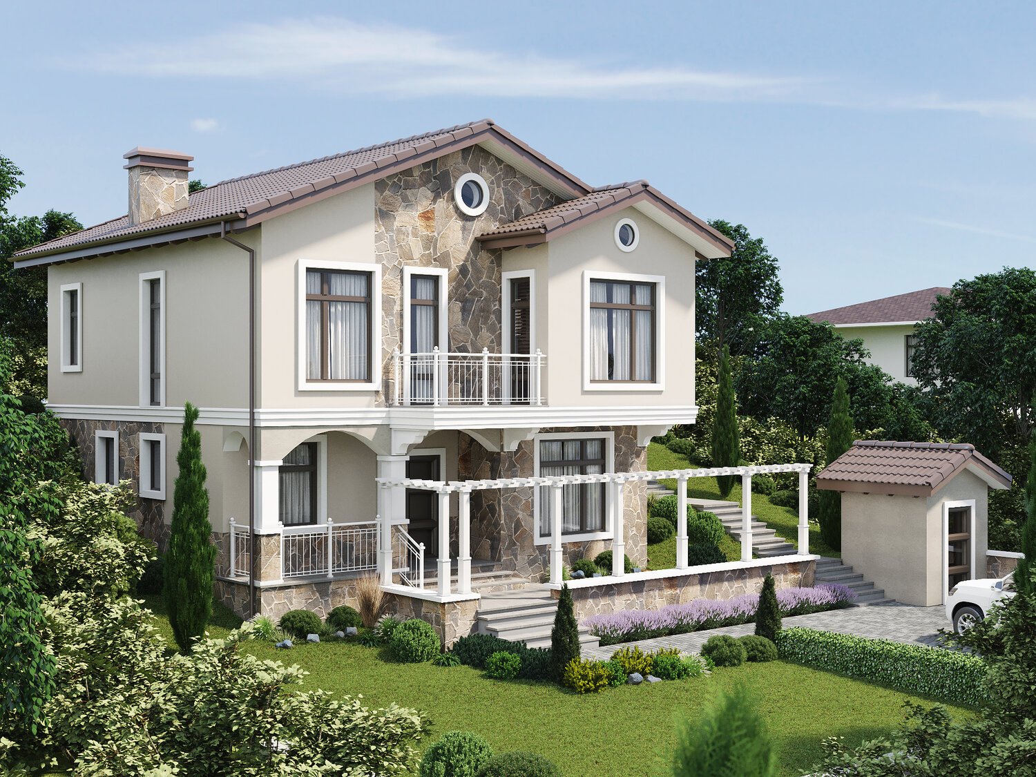 Проект жилого дома в классическом стиле