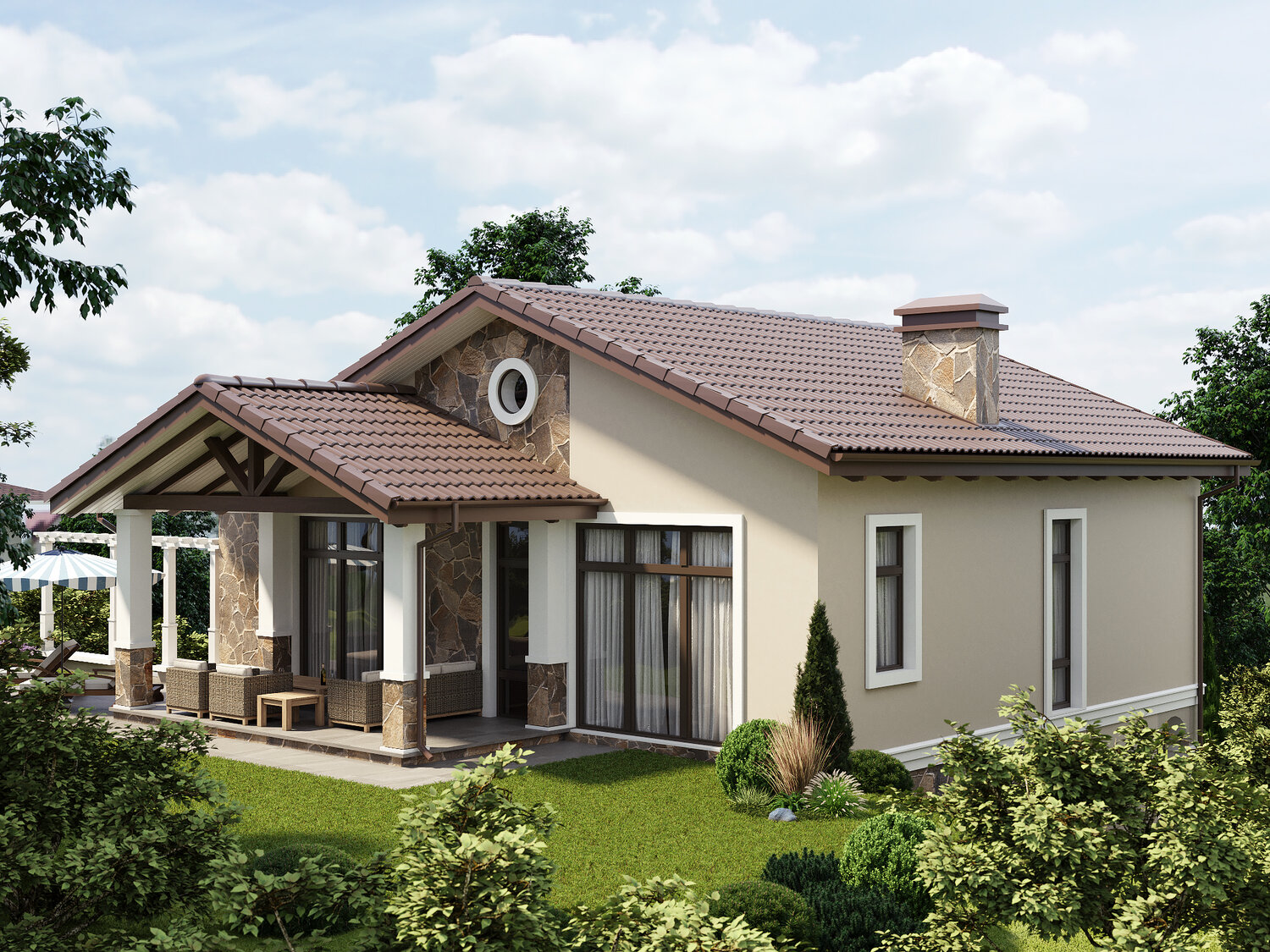 Проект жилого дома в классическом стиле