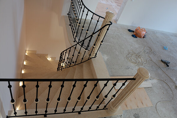 Облицовка лестничного полотна