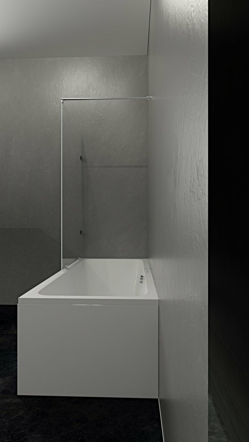 Монтаж стеклянной ширмы для ванны