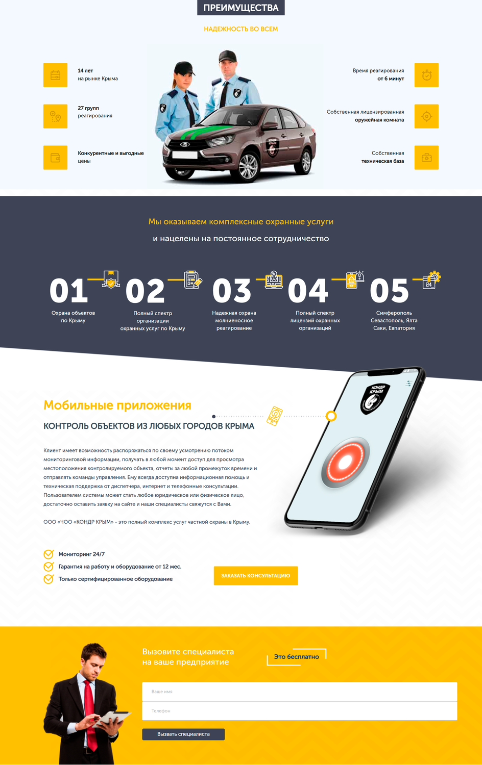 Разработка сайтов-одностраничников под ключ